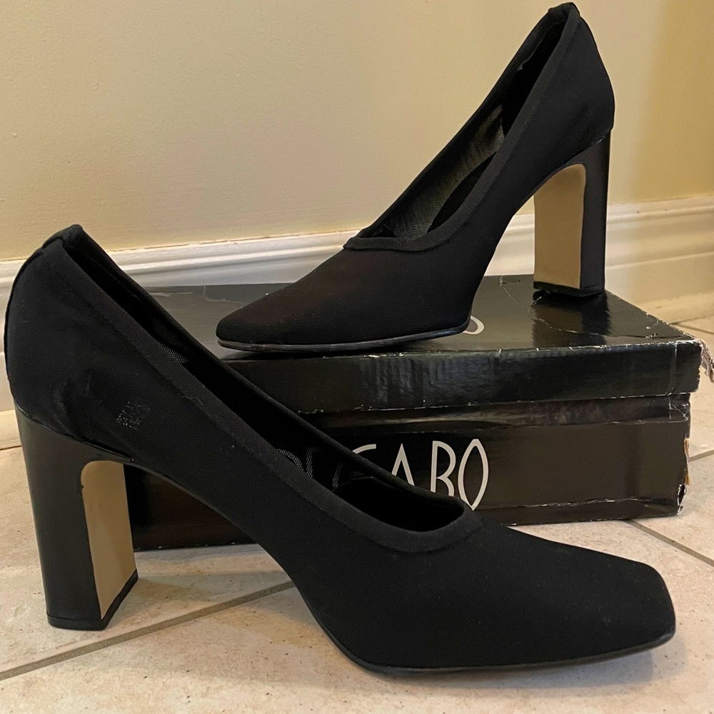 Vintage Pegabo Mesh Shoes with Chunky Heel